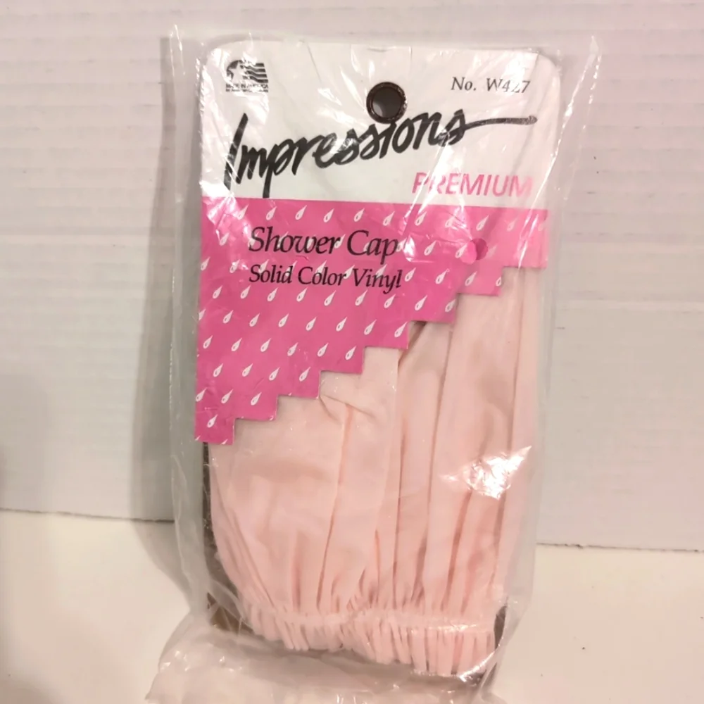 Vintage Impressions Premium Shower Cap Pink Original Unoped Packaging